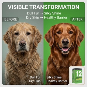 วิตามินเคี้ยวสำหรับสุนัข อัสตาแซนธิน เลซิติน ไบโอติน บำรุงผิวหนังและขนสัตว์ ช่วยให้ขนเงางาม สำหรับสุนัขและแมวขนาดเล็กถึงใหญ่ - Product Image 3