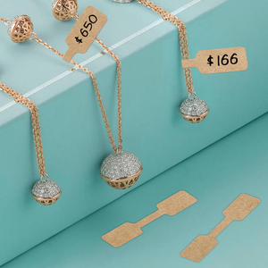 Op maat gemaakte zelfklevende vierkante ringvormige papieren stickers voor sieraden, prijskaartjes, gestanst - Product Image 1