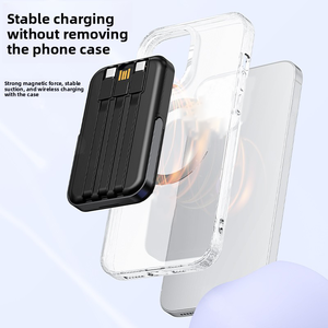 Batería Externa Ultra Delgada Mini de 5000mAh/10000mAh con Carga Rápida, Portátil, Tamaño de Bolsillo, Tipo C PD 20W, Pantalla LED, Cordón <span class=keywords><strong>y</strong></span> Llavero, Ideal para Regalo - Product Image 3