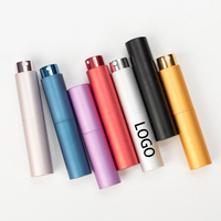 Flacon de parfum en aluminium pour soins de la peau, flacon de parfum personnalisé en aluminium vide 5ml 10ml 20ml