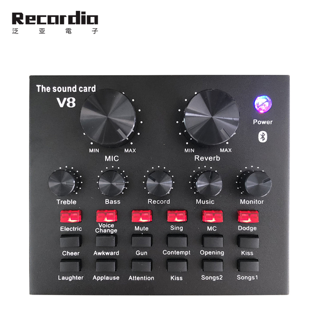 GAX-V8 Usb External Sound Card for Mobile Computer Audio Interface Sound Card
