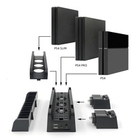 Ventilateur de refroidissement multifonctionnel Support vertical pour PS4 slim PS4 Pro