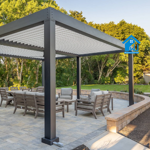 Pergola a Lamelle Personalizzata <span class=keywords><strong>di</strong></span> Lusso, Grande e Moderna, per Giardino Esterno, Facilmente Assemblabile, con Telaio Verniciato a Polvere, Sweet Home - Product Image 5