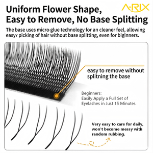Extensiones de Pestañas A-RIX en Forma de U YY, Suaves, Negras Mate, Estrechas y Paralelas, para Artistas de Pestañas y Salones de Belleza - Product Image 2