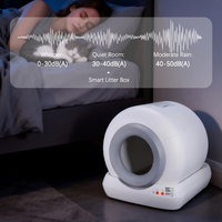 Bac à litière intelligent pour chat, entièrement automatique, autonettoyant, contrôle par application, contrôle des odeurs, 45L, grand format, ABS, pour chats d'intérieur, vente en gros