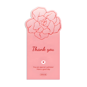 Étiquettes autocollantes imperméables rectangulaires roses Camélia Merci pour la boîte cadeau, scellage personnalisable, fabricant - Product Image 6