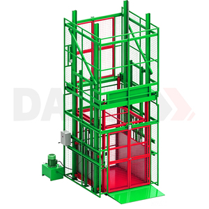 Ascenseur de fret industriel hydraulique, hauteur 3m-8m, avec garde-corps fermé, colonne personnalisée, élévateur de marchandises pour la fabrication - Product Image 3