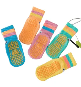 Wholesale Early Learning Children's Playground Trampoline Socks Free Customized Grip Socks