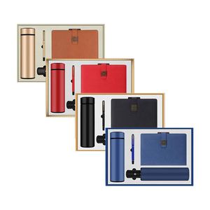 Business Notebook <b>Pen</b> Gift Set <b>Gold</b> Color Luxury Notebook and Umbrella Gift Box Set with Logo - Product Image 2