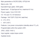 Controlador de Microprocesador Lógico Programable EE PLD XCR3128XL-10TQG144