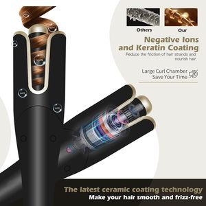 NOUVEAU Best-seller - <span class=keywords><strong>Fer</strong></span> <span class=keywords><strong>à</strong></span> boucler automatique rotatif en céramique avec affichage de la température - Product Image 5