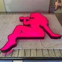 Letrero Luminoso LED para Gimnasio de Mujeres, Letrero Exterior Impermeable con Letras en 3D, Letrero con Logotipo LED Personalizado para Decoración de Pared