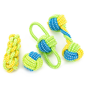 Hoopet Jouet à mâcher pour chien en corde, balle en coton nouée, fournitures pour animaux de compagnie d'intérieur, 40g - Product Image 3