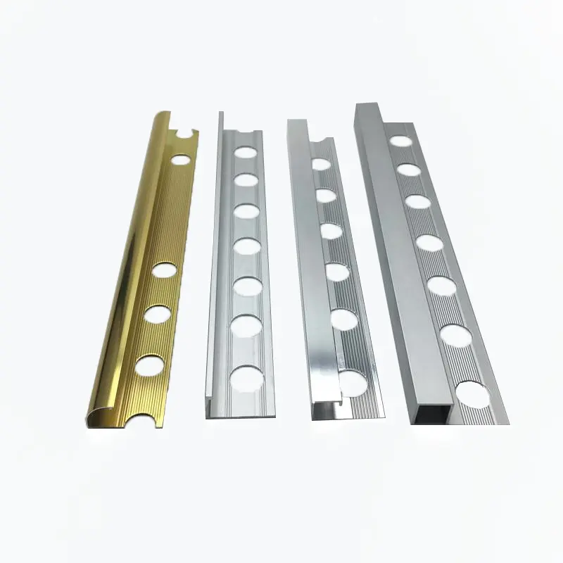 Aluminium Alloy Decorative Profile Metal Strips For Tiles Corner