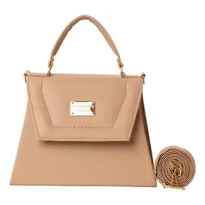Bolso Bandolera Fana Selene Nude de 7 Pulgadas, Material PU Impermeable, Bolso de Hombro para Mujer para Maquillaje, Todas las Temporadas - Product Image 1