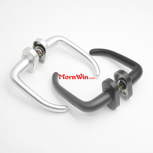 Poignée de levier de <span class=keywords><strong>porte</strong></span> en aluminium noir et argent mat, poignée de verrouillage de <span class=keywords><strong>porte</strong></span>, Canada - Product Image 1