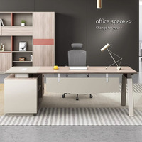 Meja Kantor Eksekutif Modern LBZ-77 - Desain Modular Mewah, Ukuran & Warna Dapat Disesuaikan, Papan Berlapis Melamin Berkualitas Tinggi