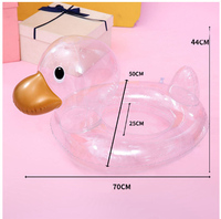 Nouvelle conception de bouée gonflable transparente en forme de canard pour enfants