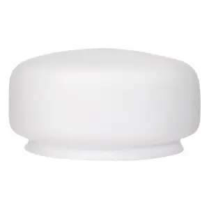 照明蛋白石磨砂鼓罩17.2厘米白色玻璃灯罩