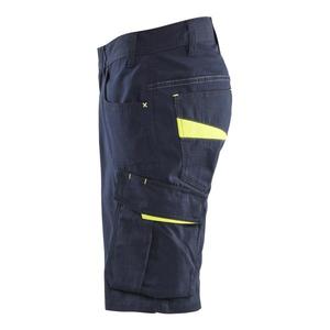 BLAKLADER - 149913308633C60 Service <b>Shorts</b> Dark navy blue/<b>Hi</b>-<b>vis</b> yellow - EAN 7330509920855 <b>HI</b>-<b>VIS</b> WORKWEAR - Product Image 3