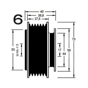 Dispositivo a Ruota Libera per Alternatore Compatibile con VOLVO S80 I 2.0 T Benzina (KW: 132, CV: 180) dal 12-1999 al 07-2006 KUHNER - Product Image 3