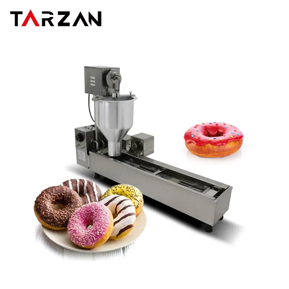 Полностью Коммерческая Автоматическая Высококачественная мини-машина для приготовления пончика, глазури, фритюрница для пончиков