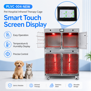 PLVC-004-NEW Jaula de Recuperación para Mascotas con Pantalla Digital para Perros y Gatos, Terapia de Luz Roja, Equipo Veterinario - Product Image 3