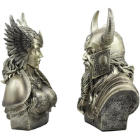 La règle du chef dieu Odin de la mythologie nordique en résine, décoration de la maison, Statue du buste, Sculpture en Bronze, Figurine Viking en fonte froide, vente en gros