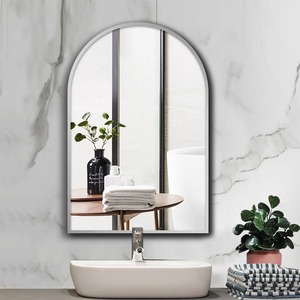Nordic Contemporary Arched <strong>Large</strong> Bathroom Wall Hanging Mirror Handmade Modern Home Decoration with Metal <strong>Frame</strong> and Glass Mirror - Product Image 3