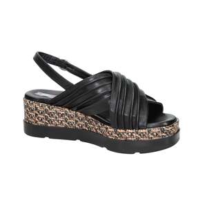 Sandalo con Zeppa Space Moda da Donna Nero 50230-E5, Stile Estivo con Cinturini e Plateau - Product Image 6