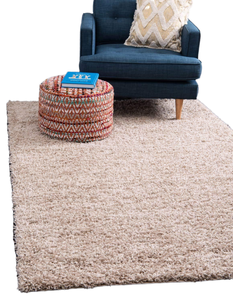 <span class=keywords><strong>Tappeto</strong></span> Moderno Rettangolare 220x300 cm Effetto Lana Spesso, Colore Taupe, in Polipropilene a Pelo Lungo, Resistente alle Macchie, per Soggiorno - Product Image 1