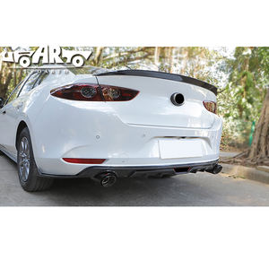 HS Alerón de Maletero Trasero Estilo RS con Aspecto de Fibra de Carbono ABS para Carrocería, Alerón Cola de Pato para <span class=keywords><strong>Mazda</strong></span> <span class=keywords><strong>3</strong></span> Mazda3 Axela Sedán <span class=keywords><strong>2020</strong></span>+ - Product Image 4