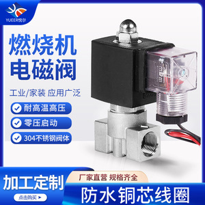 Vanne solénoïde pilote en acier inoxydable Yueer DN08 1215 AC 220V pour eau, gaz, huile, usage industriel - Product Image 5