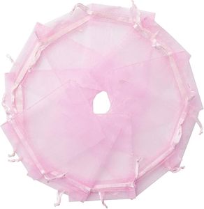 50 Sacchetti in Organza 7x9 cm, Sacchetti Regalo Neri Traspiranti in Tulle con Coulisse, in Rete Trasparente per Matrimoni, Gioielli, Trucchi, Caramelle - Product Image 2