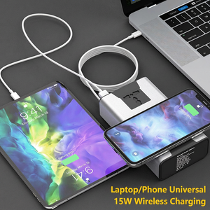 สถานีไฟฟ้าพกพา 100W อลูมิเนียมอัลลอย พร้อมช่องเสียบ AC USB Type C รองรับการชาร์จไร้สาย สำหรับการเดินทาง - Product Image 2