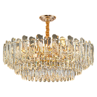 Lustre en cristal LED moderne de luxe pour salon, nouveau modèle 2025, éclairage en cristal rond, simple et moderne, lampe suspendue pour chambre à coucher, salle à manger