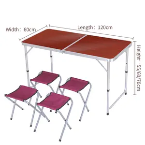 宜禄餐箱铝制野餐桌和椅子套装椅子桌子可折叠