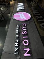 Panneau électronique LED personnalisé illuminé Frontlit Building Shop Name Board pour une utilisation commerciale en plein air pour les façades de l'entreprise