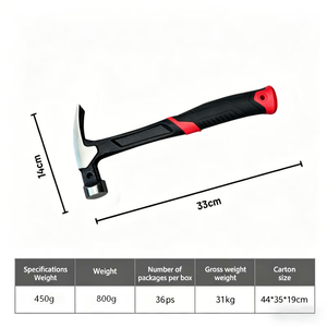 <span class=keywords><strong>Marteau</strong></span> à griffes en acier robuste de 16 oz, tête polie et manche <span class=keywords><strong>ergonomique</strong></span> antidérapant en fibre de verre, outil fiable pour les projets de bricolage à domicile. - Product Image 2