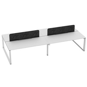 Meubles bon marché en gros OEM ODM Postes de travail modernes blancs personnalisés Bureaux pour le personnel bon marché Bureaux de qualité supérieure - Product Image 1