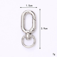 Accessoires de porte-clés personnalisés en alliage de zinc, mousquetons, crochets pivotants, anneaux en O, quincaillerie pour sacs, fabricant en gros