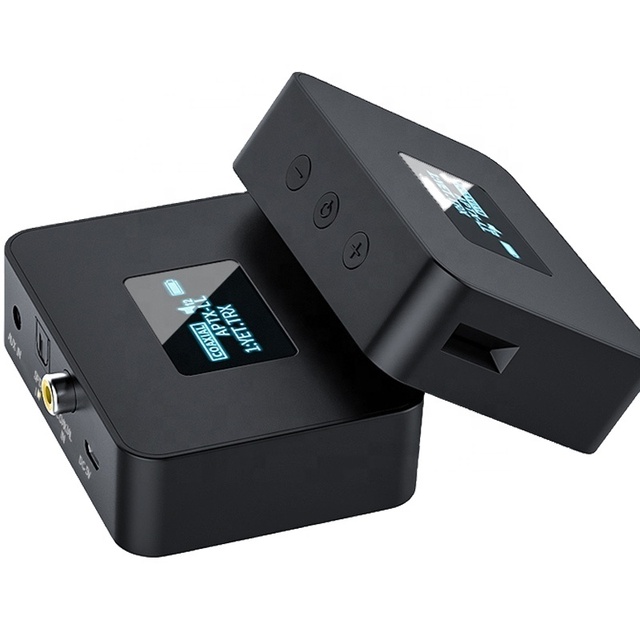 CSR8670 LCD Screen Display Lossless AptXLL Supports AUX Optical Fiber Coaxial Wireless bluetooth Audio Transmitter
