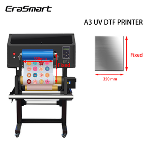 Erasmart Hồng A3 UV dtf máy in kép đầu tự động phun véc ni mực có sẵn UV phẳng máy in cho in nhãn - Product Image 2