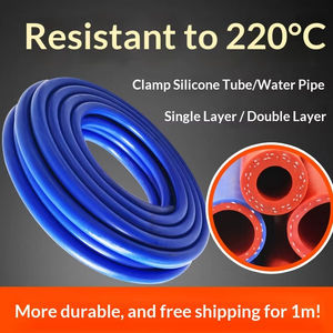 Tubo Flessibile in Silicone per Auto, Alta Temperatura 220°C, Resistente ad Alta Pressione, Tubo per Vuoto a Doppia Treccia con Morsetto, Linea Blu per Aria Calda - Product Image 3