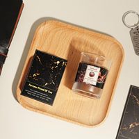 Set Hadiah Pria Uionen Bertema Hitam dari Baja Anti Karat dengan Cetakan Letterpress, Lilin Aromaterapi & Kotak Hadiah Mandi untuk Hari Ayah