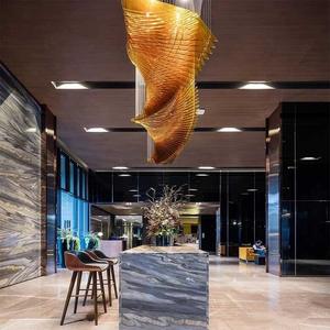 Custom Hanging Banquet Hall Lighting Villa Retest Building <b>Living</b> <b>Room</b> Large <b>Chandeliers</b> Pendant Lights for Project Hotel Lobby - Product Image 3