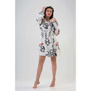 Bata corta con capucha de forro polar para mujer con bolsillos, sudaderas cómodas - Product Image 5