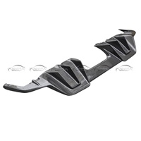 Nouveau diffuseur arrière en fibre de carbone sèche style OTD, poli miroir, avec ailerons de pare-chocs et séparateur de spoiler pour Honda Civic Type R FL5 11e génération