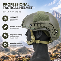 Casque tactique FAST High Cut modulaire avec rail latéral, fixation avant, suspension réglable, coque en UHMWPE pour entraînement en extérieur