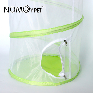 Nomoy กรงสัตว์เลี้ยงสีเขียวและสีขาวพกพาง่ายกล่องผีเสื้อ NFF-70ตาข่ายแมลงทรงกระบอก - Product Image 5